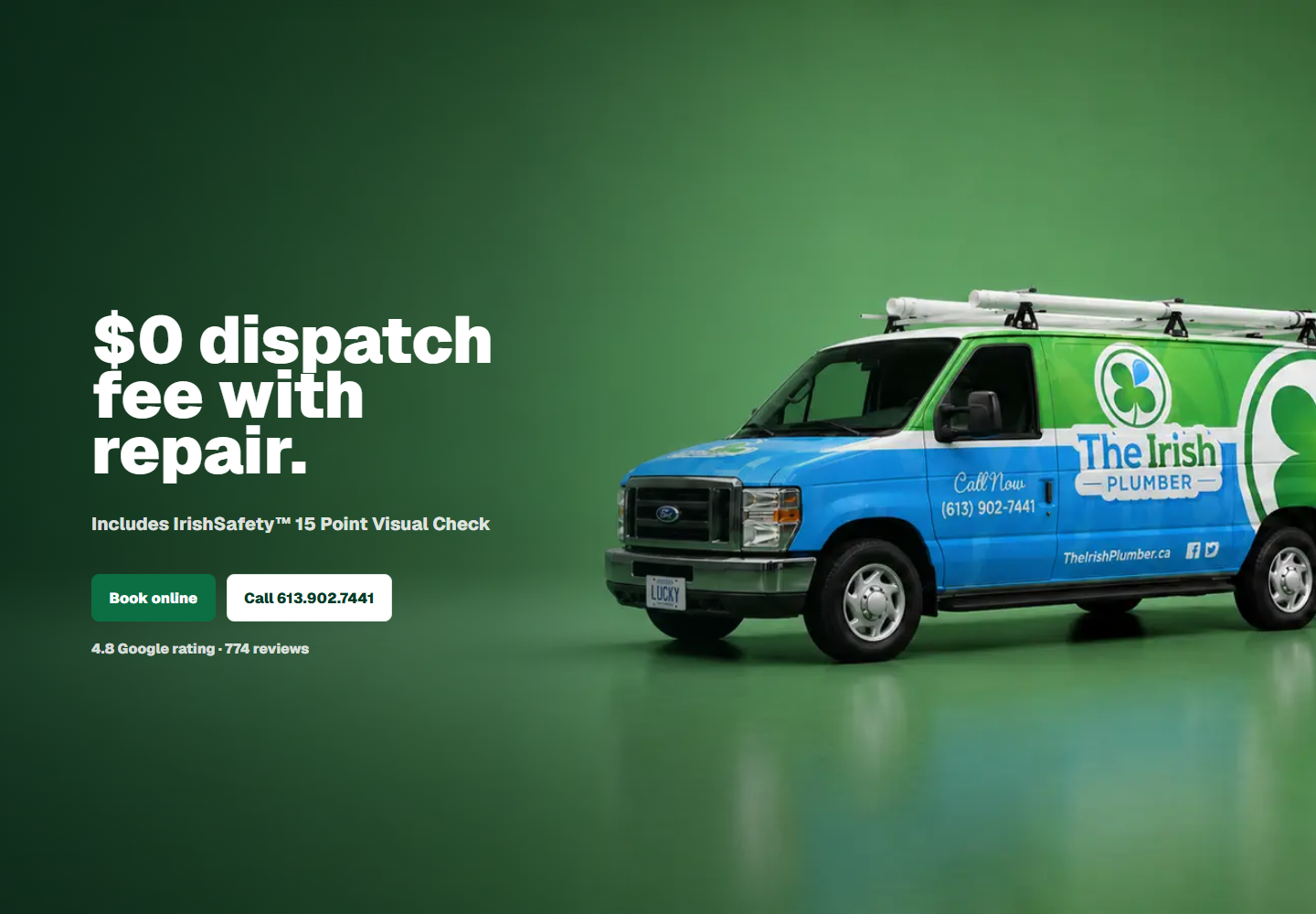 Irish Plumber demo website screenshot